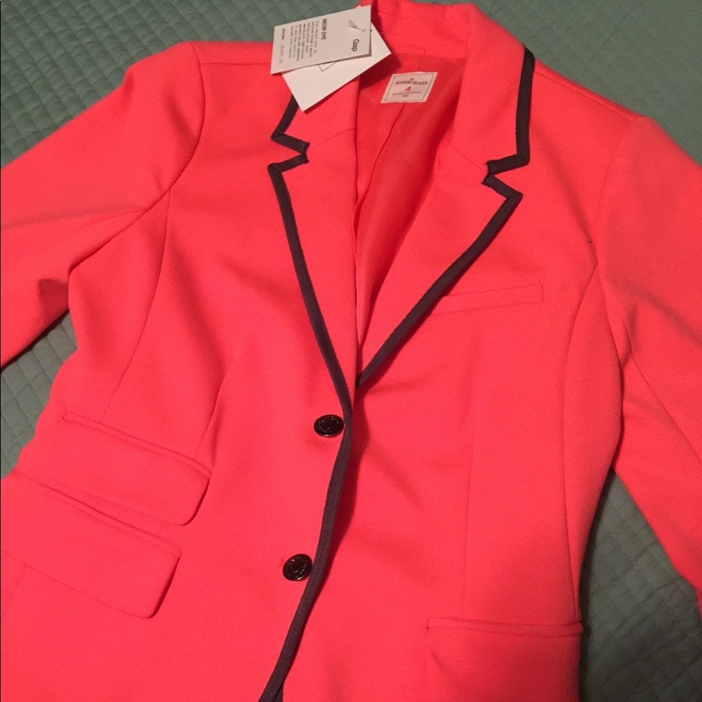 Bright pink blazer from Gap